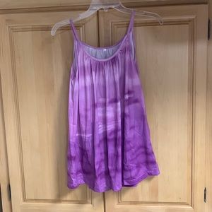 Pink fade to purple women’s tank top. Medium